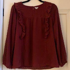 J Crew maroon red top